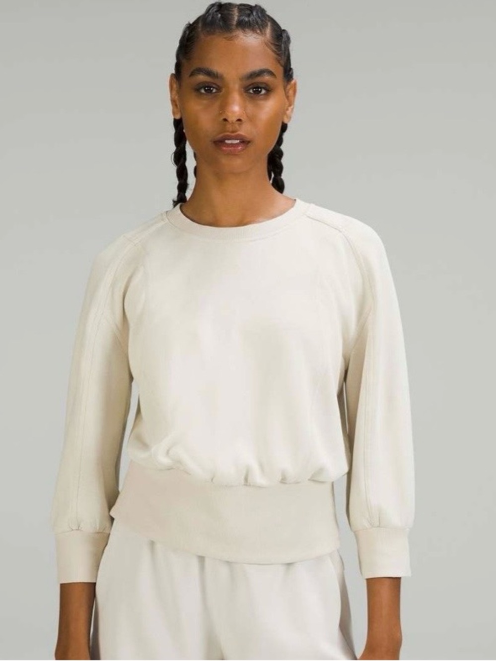 Lululemon Softstreme Ribbed-Hem Pullover
Natural Ivory Size 2
